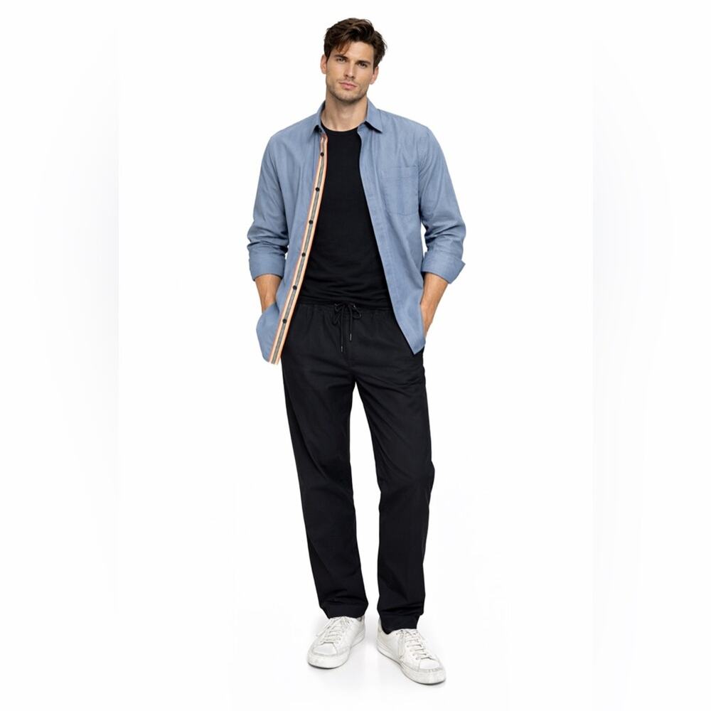 Burberry men’s blue shirt with icon stripe M